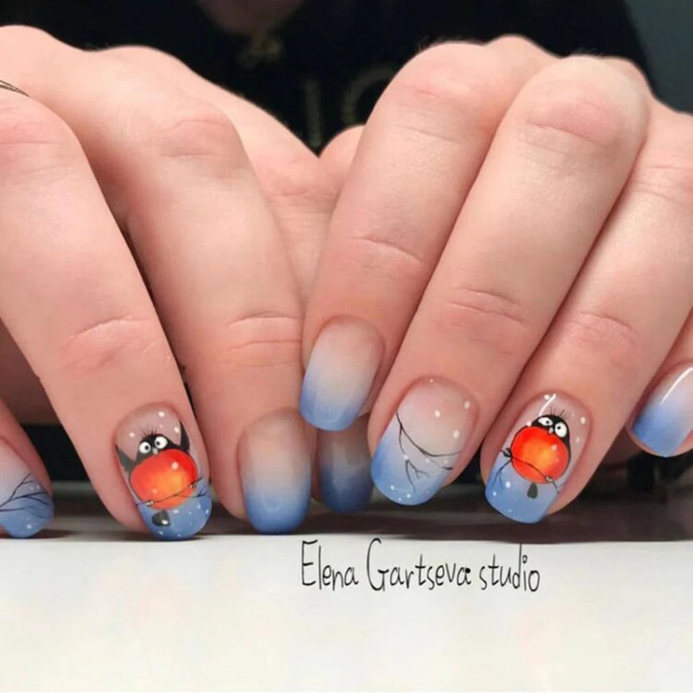 Наклейки для ногтей на ногти Мультяшные наклейки для ногтей летающая птица наклейки для ногтей переводные наклейки для воды Декоративные наклейки для маникюра