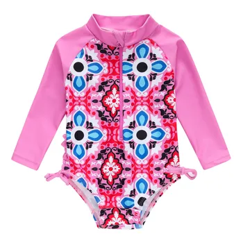 

2020 Newborn Baby Girls Swimsuit Cartoon Printed Summer Bathing Suits Sunscreen 0-24 months One Piece Swimwear