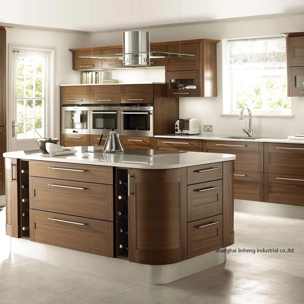 Solid Wood Curved Shape Kitchen Cabinetlh Sw089 Kitchen Cabinet Solid Wood Kitchen Cabinetswood Kitchen Cabinets Aliexpress