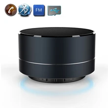 2016 Wireless Bluetooth Speakers LED Metal Steel Mini Portable Speaker Smart Hands Free Speaker With FM Radio Support SD Card
