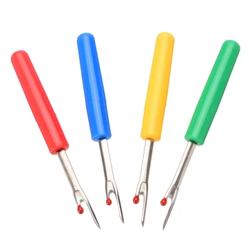 

4pcs Small Plastic Handle Craft Thread Cutter Seam Ripper Stitch Unpicker Sewing Tool Sewing Accessories Thread Picker Tool