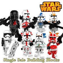 8 styles Building Blocks Star Wars Clone Trooper Figure Imperial Army Military Stormtrooper Block Bricks DIY