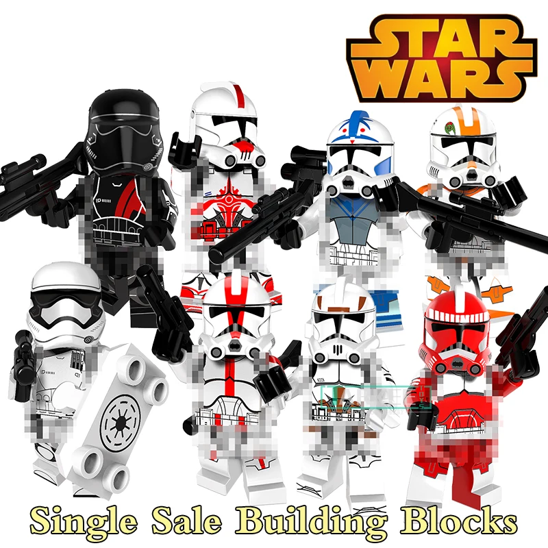 8 styles Building font b Blocks b font Star Wars Clone Trooper Figure Imperial Army Military