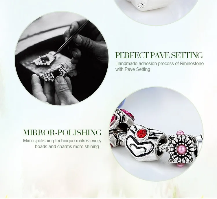 WOSTU серебряный браслет из бусин, сделай сам для женщин модные ювелирные изделия оригинальные браслеты с подвесками Pulseira подарок XCH1431