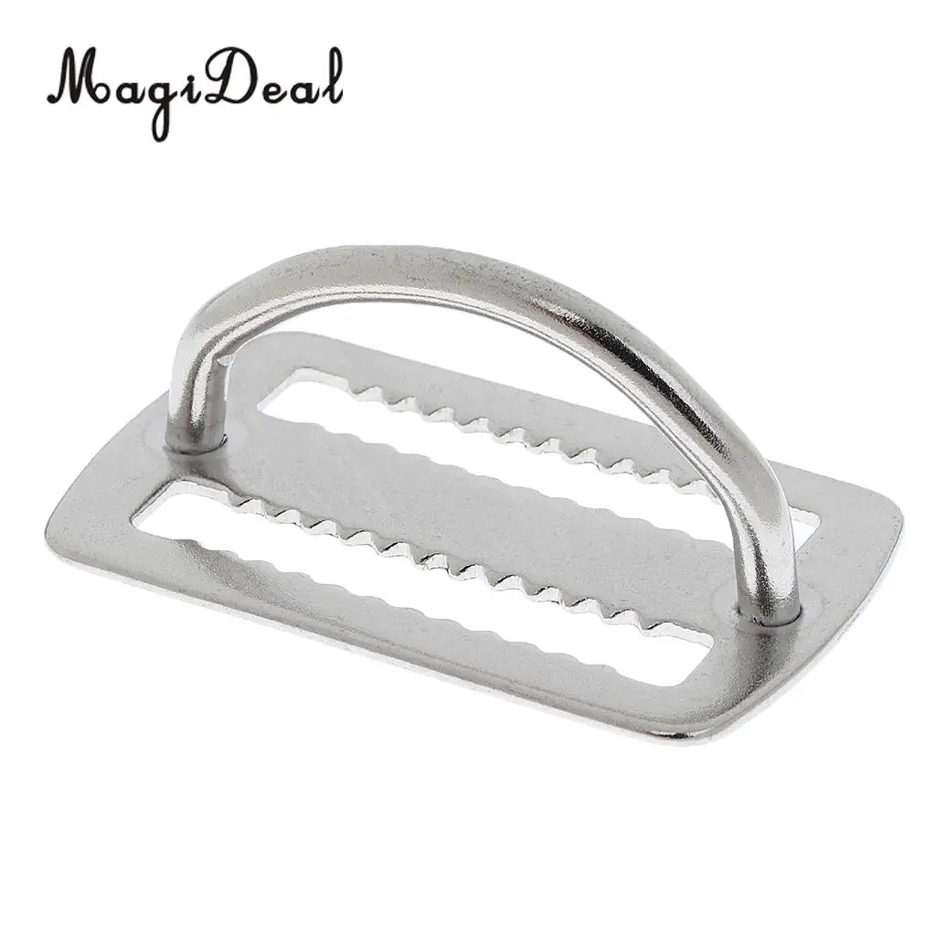 MagiDeal Scuba Snorkeling Diving 316 Stainless Steel 5cm Weight Belt Keeper with D Ring Harness for Swimming Freediving Accessor
