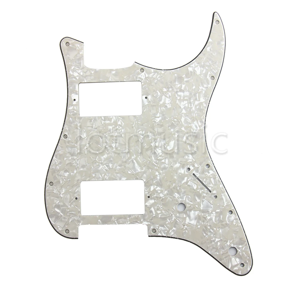 Guitarra Eléctrica Pickguard HH Scratch Plate para piezas FD reemplazo 3Ply 2 Humbucker perla blanco negro Guitarra Eléctrica Pickguard HH Scratch Plate para piezas FD reemplazo 3Ply 2 Humbucker perla blanco negro