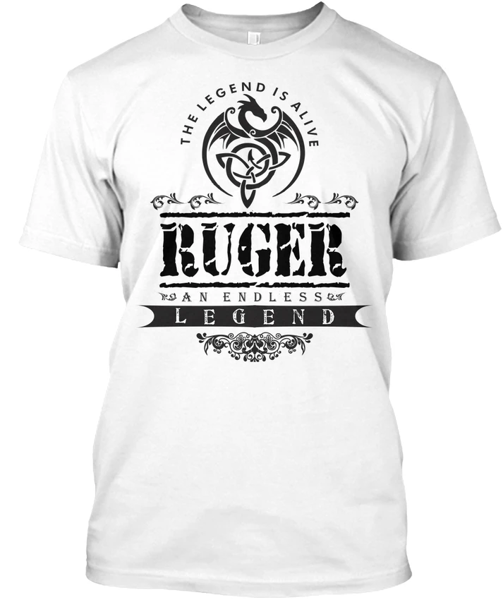 Легенда жив Ругер бесконечный популярные Tagless Tee T Shirt100 % хлопок повседневное