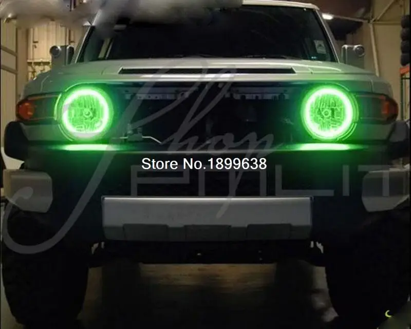 for 2007 2014 Toyota FJ Cruiser LED RGB angel eyes Halo Rings