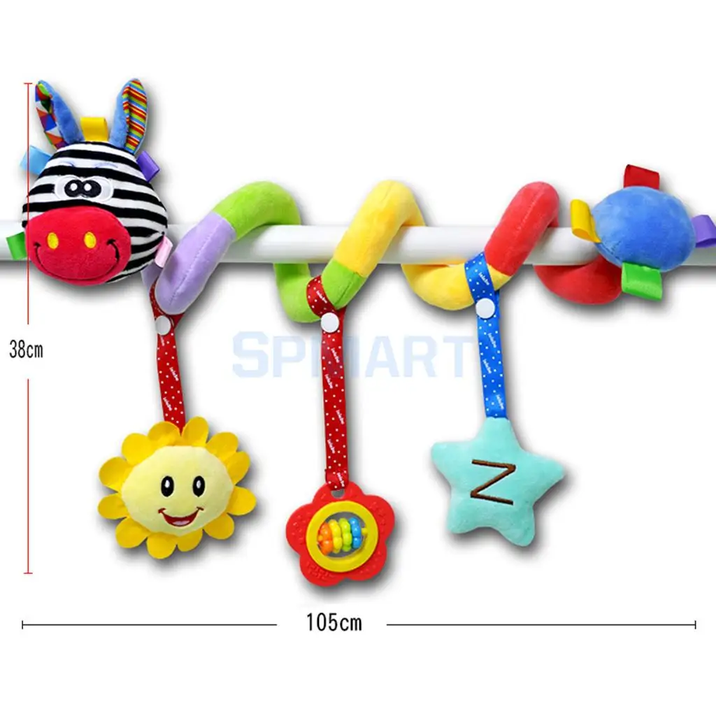 Милые спираль активности коляска автокресло детская кроватка Токарные станки висит колокол ребенка играть путешествия Игрушечные