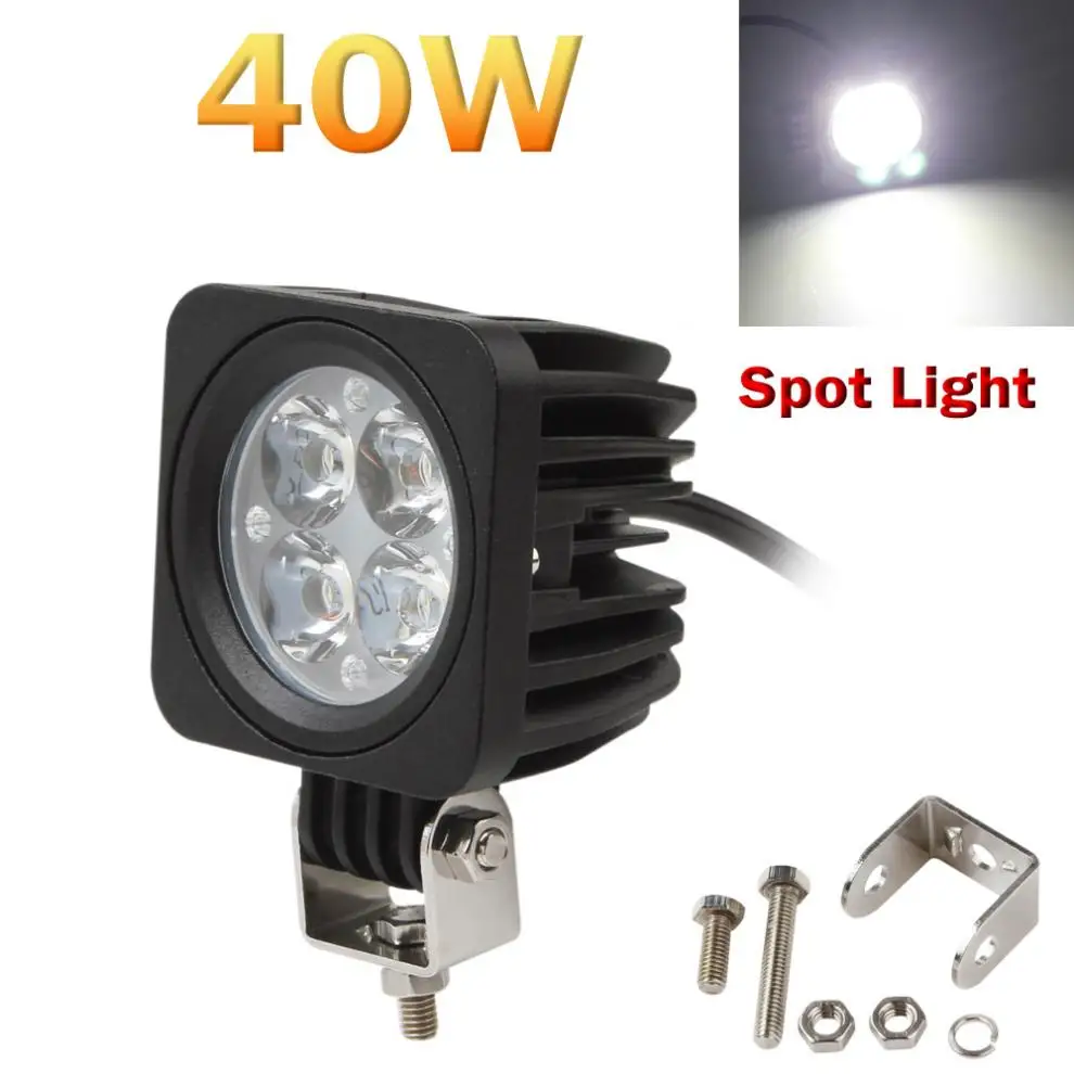 

40W 3000LM 4-LED Each Modular Work Lamp Spot Light Waterproof for Offroad ATV Truck SUV