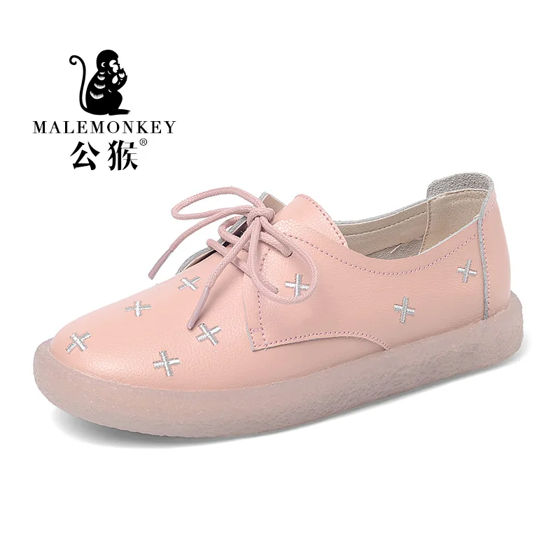 

2019 new style leisure flat shoes women fashion platform ladies shoes sneakers women low top genuine leather shoes free shipping