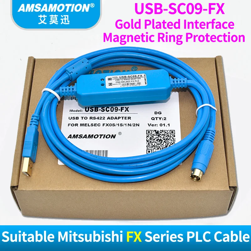 USB SC09 FX Adaper Suitable For Mitsubishi FX Series PLC USB-SC09-FX Programming Cable USB SC09 FX Adaper Suitable For Mitsubishi FX Series PLC USB-SC09-FX Programming Cable