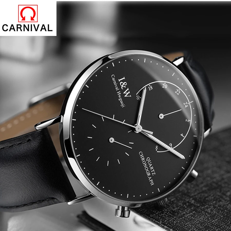 Men Watches Fashion Wristwatch CARNIVAL 30M Waterproof Stainless Steel Casual Male Clock Desgin Military Quartz Men Sport Watch Men Watches Fashion Wristwatch CARNIVAL 30M Waterproof Stainless Steel Casual Male Clock Desgin Military Quartz Men Sport Watch