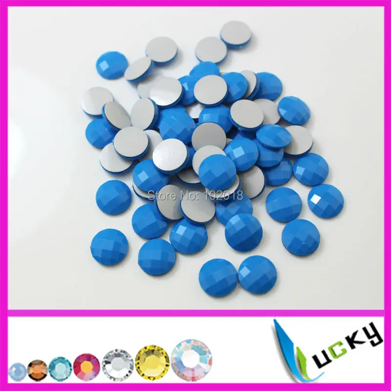 

1440PCS 6mm round shape hemitate blue color hotfix epoxy flatback pearl rhinestone perfect faceted look hotfix pearl