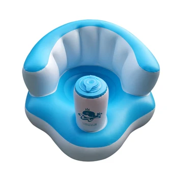 

Baby Kid Seat Children Inflatable Bathroom Chair Seat Learn Portable Multifunctional Sofa