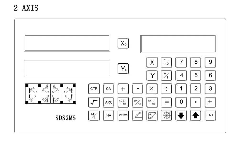Двухосевой экран SINO DRO SDS2MS 2 осевой цифровой индикации SINO DRO SDS2MS экран дисплея цифровое устройство