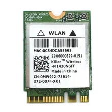 Killer N1420 N1402NGFF Беспроводная NGFF 802.11ac Bluetooth 4,0 867M wifi карта 2,4 ГГц/5 ГГц лучше, чем Killer 1535 1525