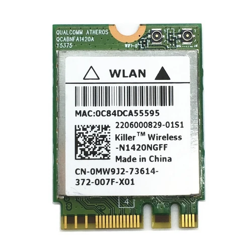 Killer N1420 N1402NGFF Беспроводная NGFF 802.11ac Bluetooth 4 0 867M wifi карта 2 ГГц/5 ГГц лучше чем 1535 1525 |