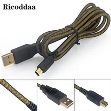 24K ментальный USB кабель для зарядки и передачи данных для kingd New 3DS XL/3DS/DSi XL/2DS кабель для зарядки с позолоченным покрытием