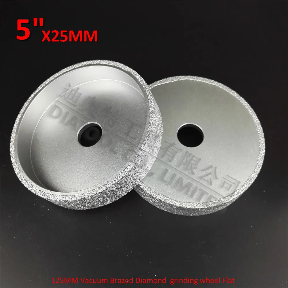 DIATOOL 2pcs Diameter 5"x25MM Vacuum Brazed Diamond Grinding Wheel