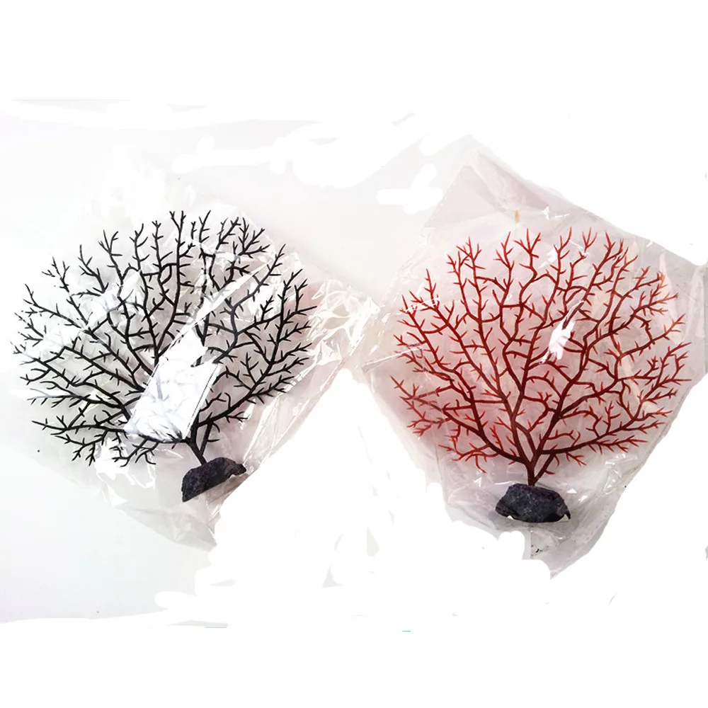 

Black Bare Trunk Shape Soft Coral Fish Tank Ornament Beautuful Resin Red Soft Coral Aquarium Artificial Coral Underwater Decor