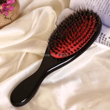 Щетка для наращивания волос, товар для салона, большой размер 9,"* 3,1", 12 шт./лот, натуральная щетина, щетка для волос из дерева