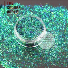 TCR402 Хамелеон блестящий зеленый с фиолетовым и золотой блеск полосы с коротким стержнем Форма Цвет 0,2*3 мм размер блеск для ногтей