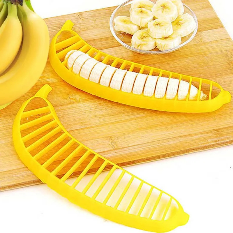 

New Creative Banana Slicer Chopper Plastic Make Tool Ham Sausage Cereal Cutter Fruit Salad Maker Banana Hot Dog Cutting Tools