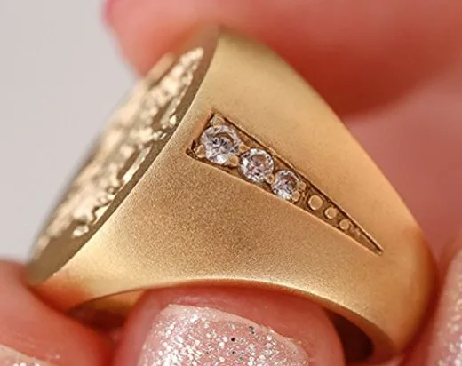 Новое изготовленное на заказ персонализированное золотое изображение логотипа инициалы имя и Дата выгравированное обручальное кольцо с восковой печатью