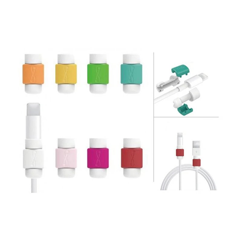 

10 Pcs/Set Mini USB Cable Protector for iPhone 6/7/Plus iPad Data Earphone Cables Protected Cover Hi dropship