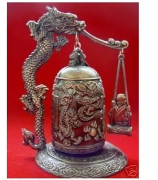 

Excellent CHINA Tibet Brass Dragon buddha Bell