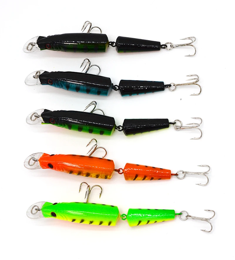 5Pcs lot font b Floating b font Minnow font b Fishing b font Lure Laser Hard