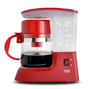 

Drip Coffee Maker Turkish American Cafe Machine Automatic 0.6L Mini Portable Home Milk Tea Cafetera Electrica Red White 220V
