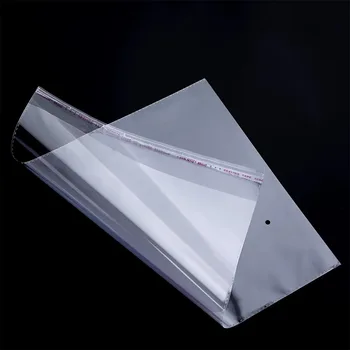 

100pcs Multi size Clear OPP Poly Cellophane Bags Big Size for Clothes Shoes Gift Plastic Packaging Bags Self Adhesive Seal Bag