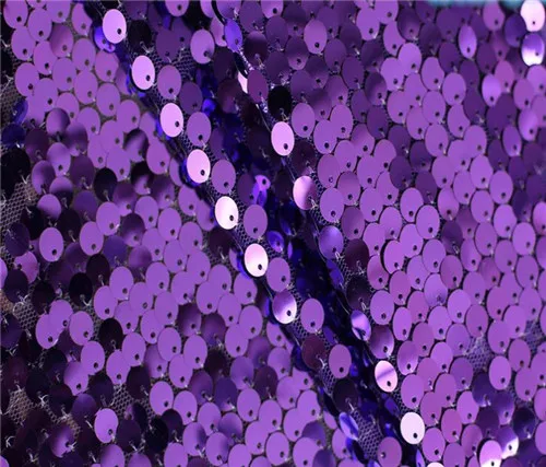 purple New Design 9MM Big Sequin Backdrop Swag Curtain Drape Valence For Wedding Event Decoration - Цвет: purple
