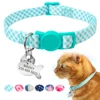 Custom Safety Cat Collar Personalized Cute Kitten Puppy Collars with Bell Name Tag Nylon Print Pet Cats Necklace Accessories 1