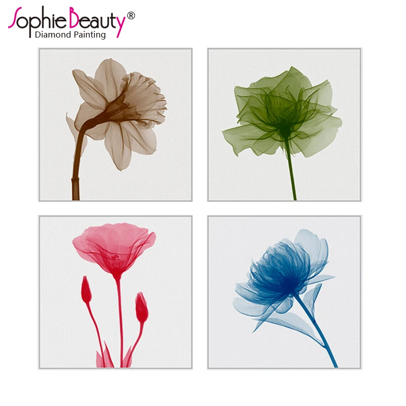 Sophie Beauty Diy Алмазная вышивка крестиком ручной работы модный дом красивый цветок