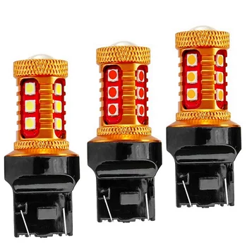 

100Pcs T20 7443 W21/5W Super Bright 1000LM 15 SMD 3030 LED Amber Yellow Turn Signal White Auto Reverse Bulb Red Car Brake Light