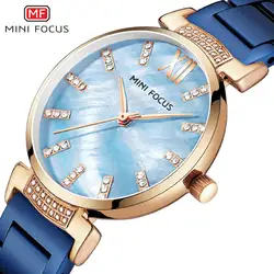 MINIFOCUS reloj mujer Часы для женщин Мода Синий нержавеющая сталь женские часы Роскошные изысканный для женщин часы relogio feminino