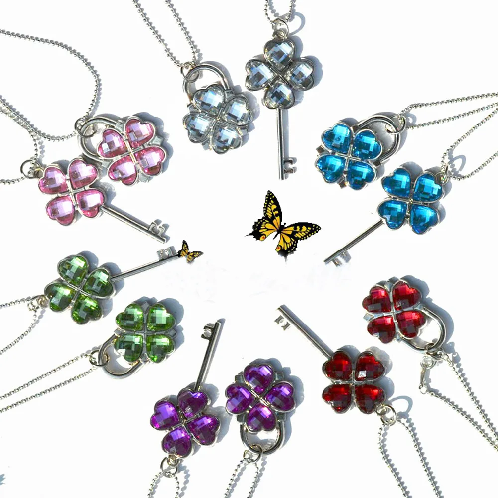 Hot Anime Shugo Chara Lock and Key Necklace Couple Models Pendant Cosplay Prop