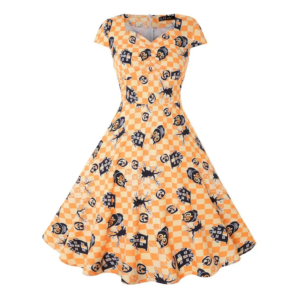 pumpkin swing dress