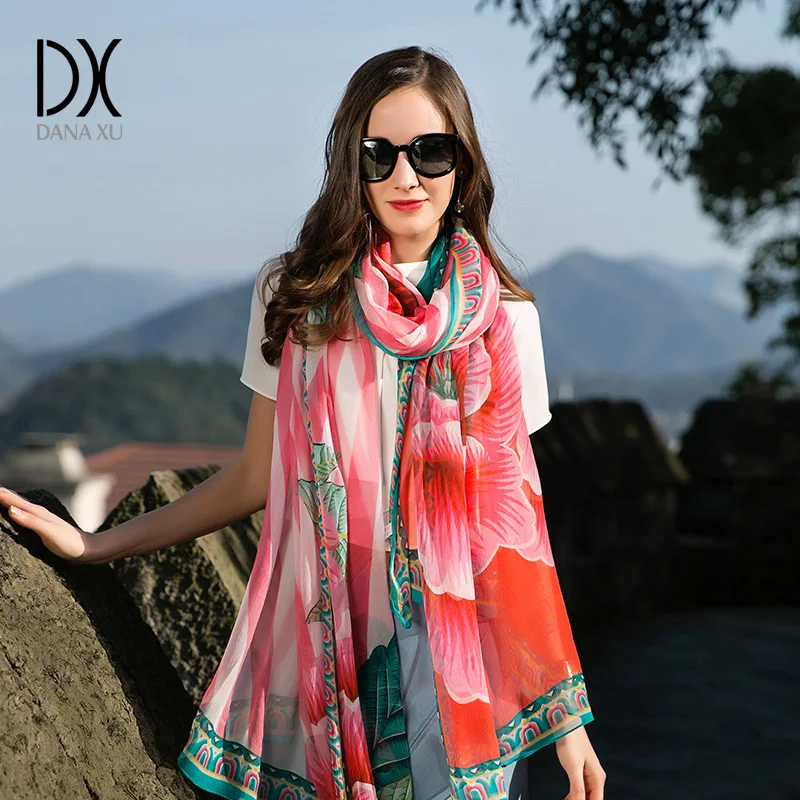 

Luxury Brand Women Scarf Wrap Silk Head Scarves Shawl 245*110cm Beach Blanket Bandana Hijab Face Shield Foulard Pashmina Islam