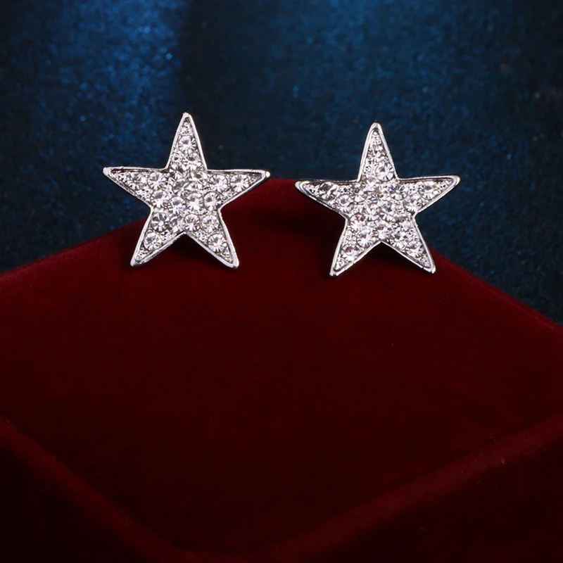 Новая мода Кристалл пентаграмма звезда кисточкой Мини Брошь булавка для костюм, воротник рубашки булавки и броши значок нагрудные Мужские аксессуары