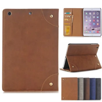 

Case for iPad mini 1/ mini 2/ mini 3, vintage PU Leather Smart Cover Folio Case Stand Sleep/ Wake function Cover for iPad mini