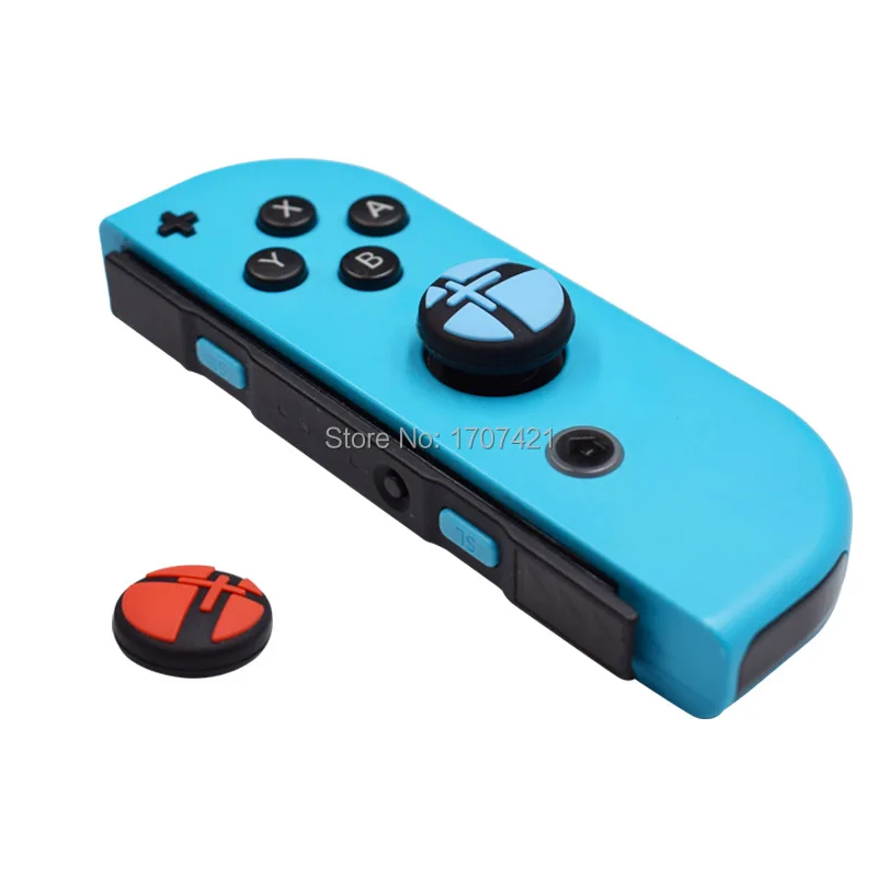 4 шт., силиконовый джойстик для пальца Joy Con, чехол-накладка, аналоговые колпачки, для переключения, контроллер Joy-con, для переключателя Lite