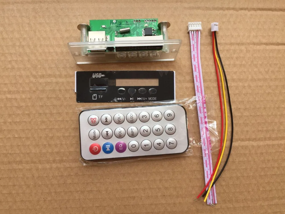

MP3 Decoding Board Module LED Aux w/ TF Card Slot / USB / FM / Remote Clock Decoding Board Module