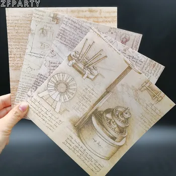 

ZFPARTY Vintage Notes Background Stickers for Scrapbooking Happy Planner/Card Making/Journaling Project
