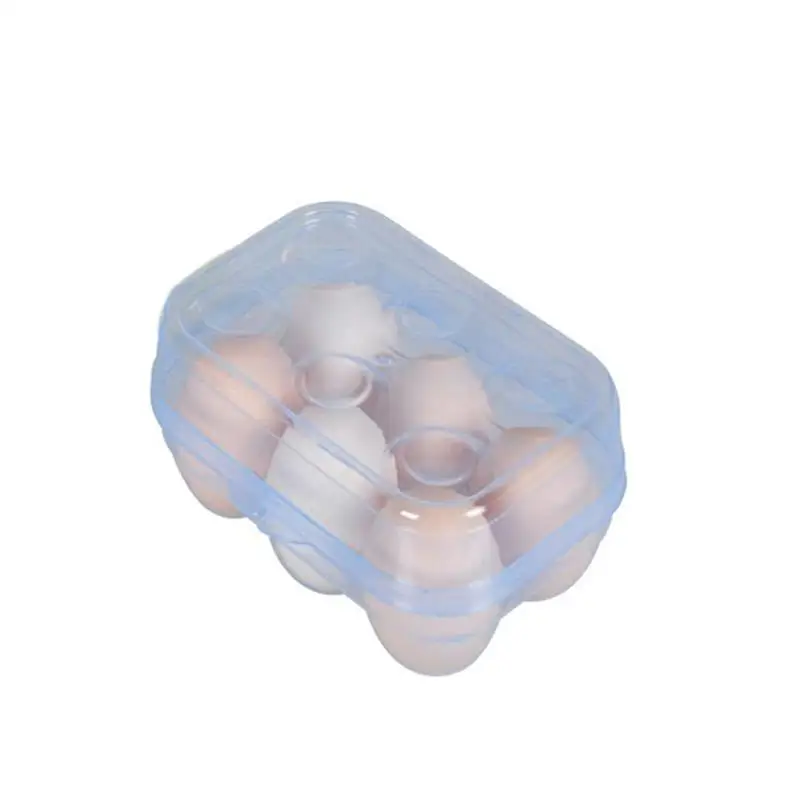 6 Eggs Storage Box Refrigerator Egg Holder Container Portable Eggs