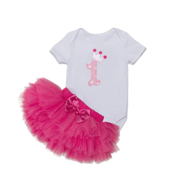 Летний комплект с юбкой-пачкой для дня рождения; Roupas Infantis Bebes; одежда для первого дня рождения+ юбка-пачка; платье; комплекты одежды для вечеринок
