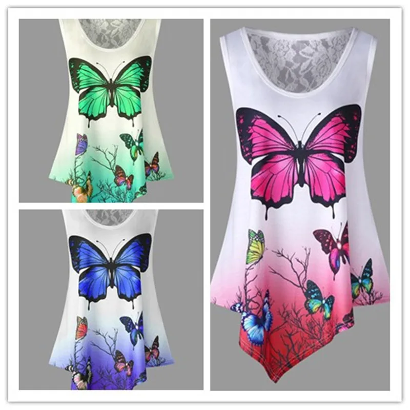 Sexy Lace Patchwork Women Print T-Shirt Sleeveless 2019 Summer Irregular Tank T-Shirt Women Fashion T-Shirt Sleeveless Plus Size Sexy Lace Patchwork Women Print T-Shirt Sleeveless 2019 Summer Irregular Tank T-Shirt Women Fashion T-Shirt Sleeveless Plus Size